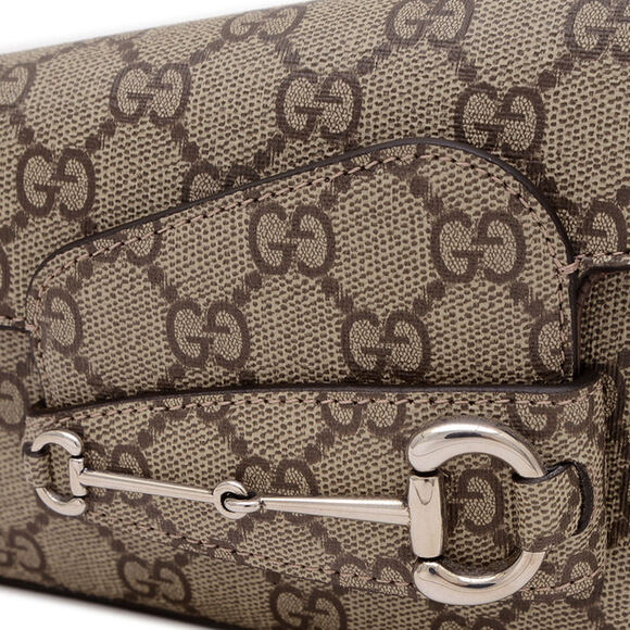 GUCCI Beige Horsebit Bag - Picture 3 of 6